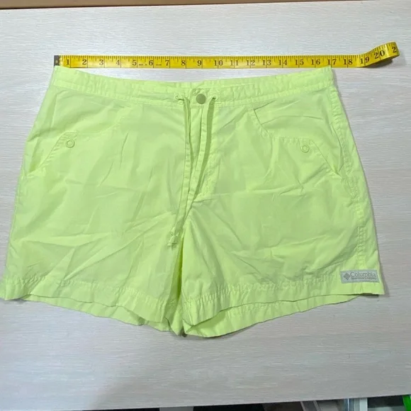 Columbia Women’s Yellow Snap Drawstring No Net Shorts PM - Picture 3 of 10